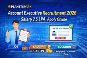 Account Executive Recruitment 2026 – Salary 7.5 LPA, Apply Online