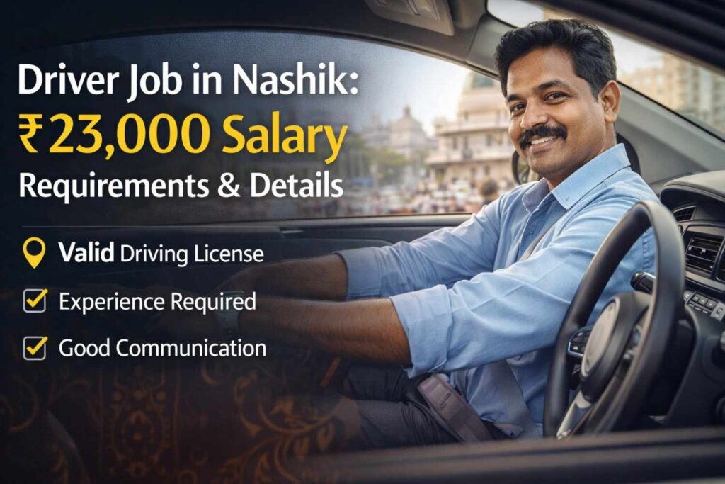 Driver Job Nashik: ₹23,000 Salary, Requirements & Details
